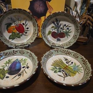 Certified International Multicolor Ceramic Dinner Plates